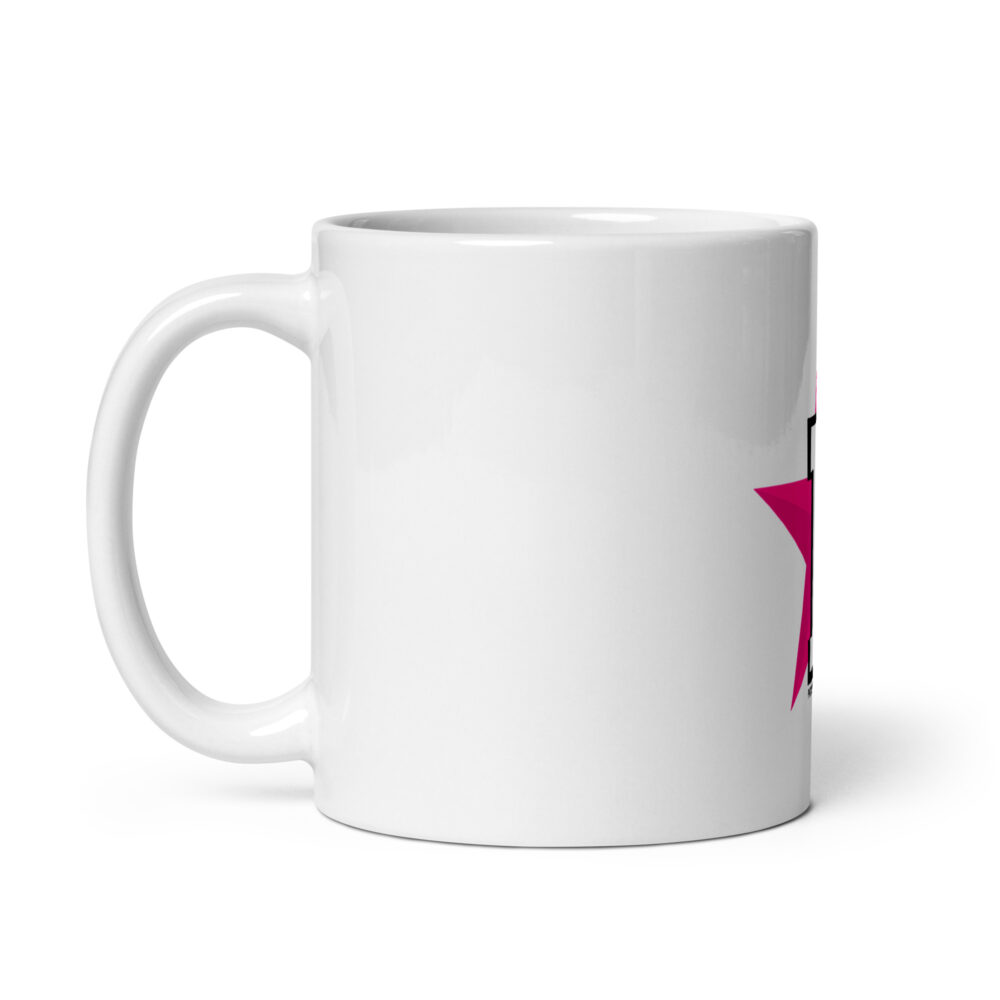 PATCHY STAR WHITE GLOSSY MUG - Image 3