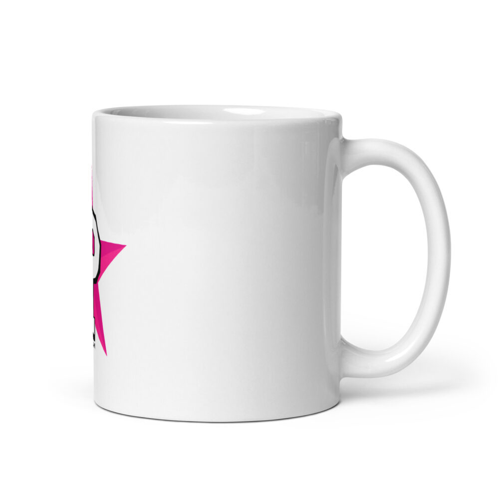 PATCHY STAR WHITE GLOSSY MUG - Image 2